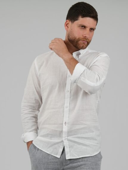 WHITE ELEGANT LENIN SHIRT